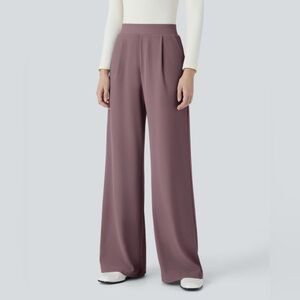 HALARA Wide Leg Pants in Mauve
